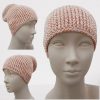 beanie van katoen maat 50 52 in oranje en crème